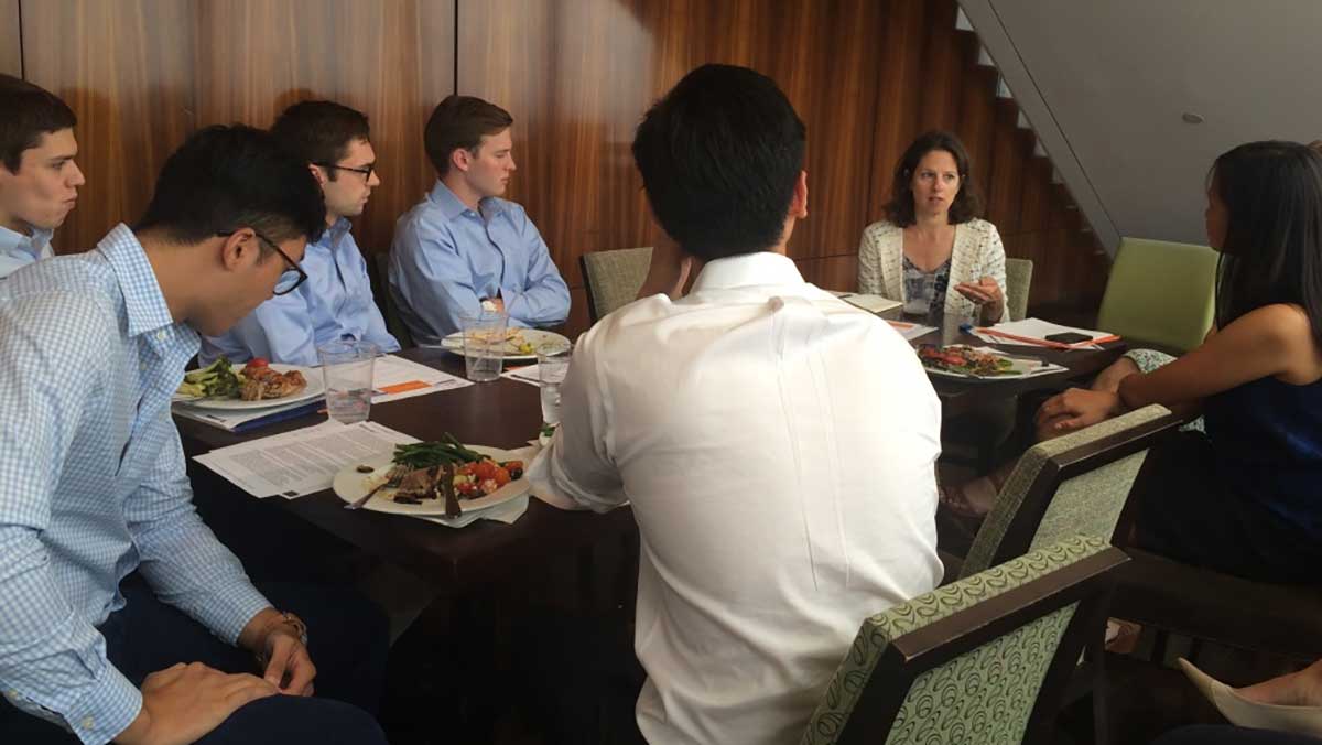 Bain Capital employees join New Profit Managing Partner Kim Syman for roundtable discussion