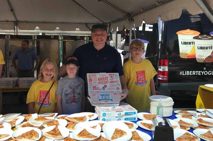  Bain Capital and Domino’s Pizza Hand Out Pizza to Finishers at the Jimmy Fund Walk