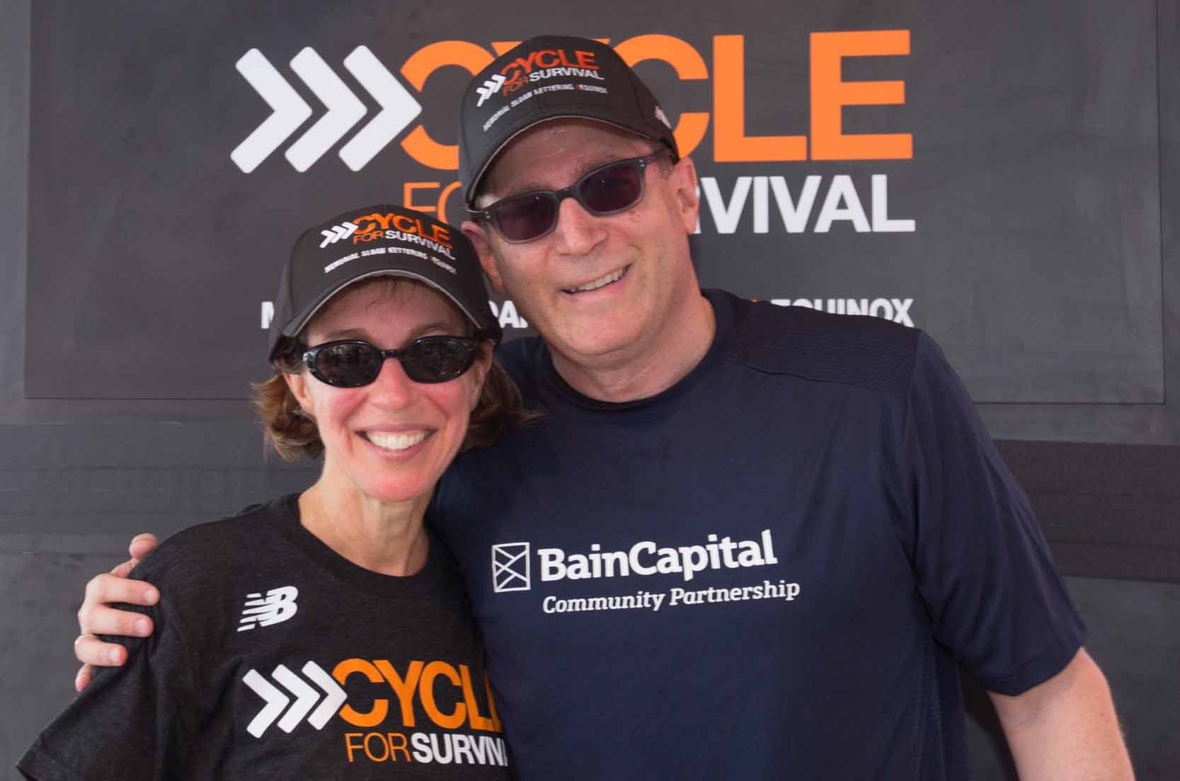 Jeannie and Jonathan Lavine Participate in Cycle for Survival Times Square Takeover